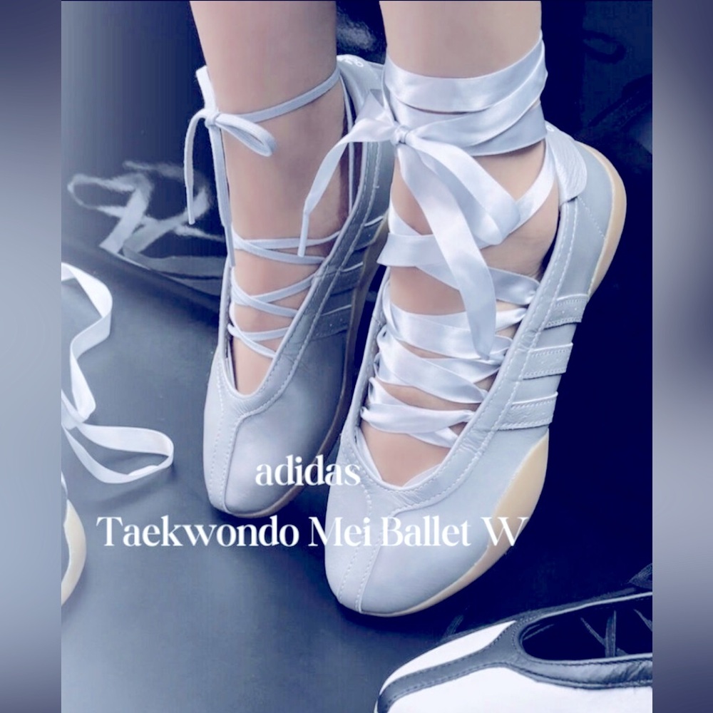 Adidas TAEKWONDO MEI Cyber Fairy Ballet sneakers like New w Box & satin laces!
